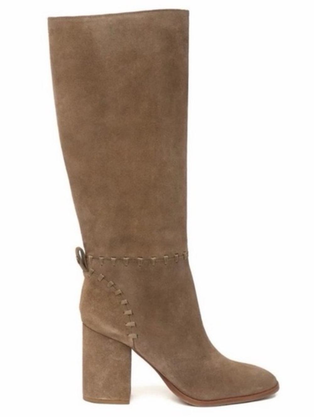 Tory Burch Contraire 90MM Suede Knee High Boots River Rock 10.5M